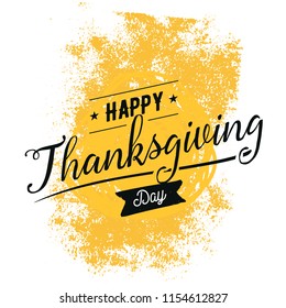 Thanksgiving day. Logo, text design. Typography for greeting cards and posters. Give thanks.