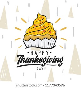 Thanksgiving day. Logo, text design. Typography for greeting cards and posters. Give thanks.