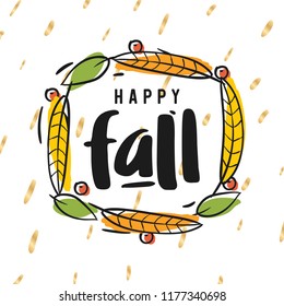 Thanksgiving day. Logo, text design. Typography for greeting cards and posters. Give thanks.