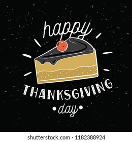 Thanksgiving day. Logo, text design. Typography for greeting cards and posters. Give thanks.