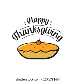 Thanksgiving day. Logo, text design. Typography for greeting cards and posters. Give thanks.