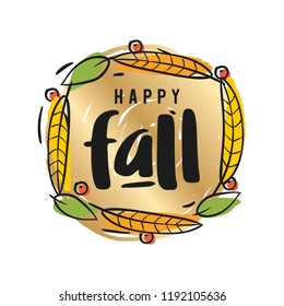 Thanksgiving day. Logo, text design. Typography for greeting cards and posters. Give thanks.
