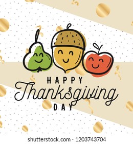 Thanksgiving day. Logo, text design. Typography for greeting cards and posters. Give thanks.