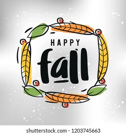 Thanksgiving day. Logo, text design. Typography for greeting cards and posters. Give thanks.