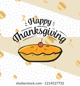 Thanksgiving day. Logo, text design. Typography for greeting cards and posters. Give thanks.
