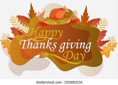 Thanksgiving Day. Logo, text design. Typography for greeting cards and posters