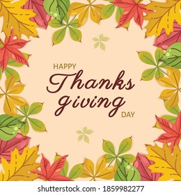 Thanksgiving day. Logo, text design. Typography for greeting cards and posters. Give thanks.