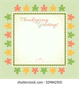 Thanksgiving day menu template in vector