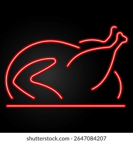 thanksgiving day neon sign, modern glowing banner design, colorful modern design trend on black background. Vector illustration.