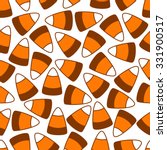 Thanksgiving day party candy indian corn seamless vector decorative ornamental pattern on white background, used for bright wallpaper, fabric, textile printing, present wrapping paper