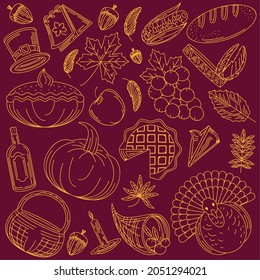 Thanksgiving-Tagesmuster-Dekoration-Stil