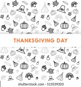 Thanksgiving Day Pattern Line