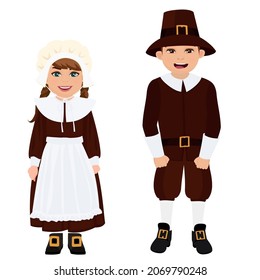 1,132 Pilgrim boy girl Images, Stock Photos & Vectors | Shutterstock