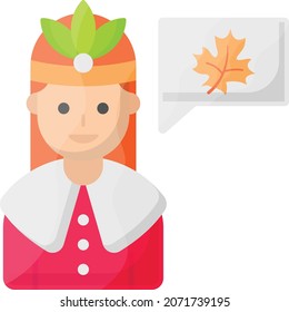 Thanksgiving Day Pilgrim Costume with Maple Leafe Concept Vector Icon Design, Harvest festival Symbol, Secular holiday Sign, Religious and cultural traditions Stock Illustration