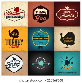 Thanksgiving Day Poster Designs in Vintage Style