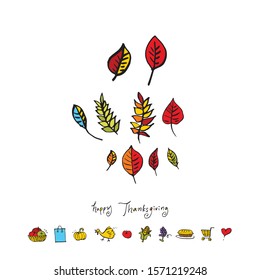 thanksgiving day poster / Hand drawn illustration - vector