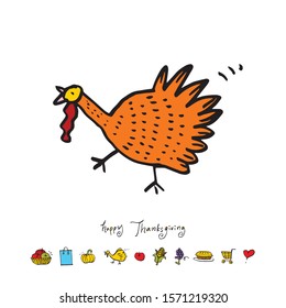 thanksgiving day poster / Hand drawn illustration - vector