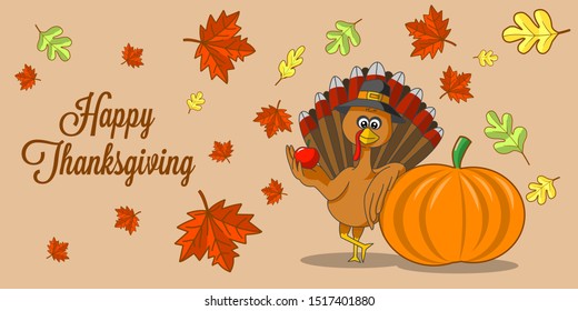 Thanksgiving day poster vector image
