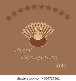 Thanksgiving Day. Retro Style. Vector illustration.