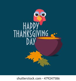 Thanksgiving Day Sale Typography with two Autumn Maple Leaves. Happy Thanksgiving Card. There is lots of room for text to add your own details. Fall leaves.