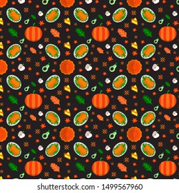 Thanksgiving Day Seamless Pattern Background Illustration