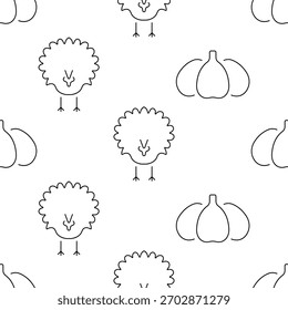 Thanksgiving-Tag nahtloses Muster einzeln auf transparentem Hintergrund.