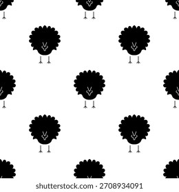 Thanksgiving-Tag nahtloses Muster einzeln auf transparentem Hintergrund.