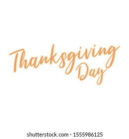 Thanksgiving Day Sign Text  Vector Typography Calligraphy font