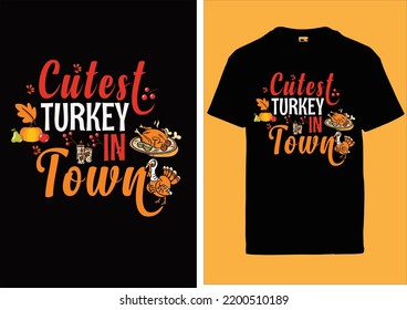 Thanksgiving day t shirt design (turkey)