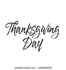 thanksgiving day, text design. Vector calligraphy. Typography poster. Usable as background.