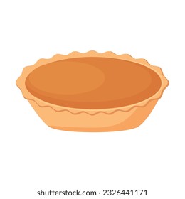 Thanksgiving Day traditional pumpkin pie. Web site page and mobile app design vector element.
