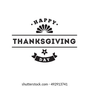Thanksgiving day typographic background. Text design. Usable for banners, greeting cards, posters etc
