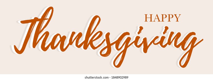 Thanksgiving Day Typographic Vector Design on Light Background