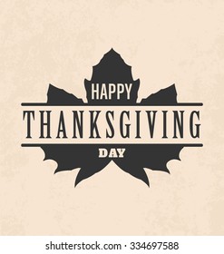 Thanksgiving Day Typographic Vector Design on Light Background