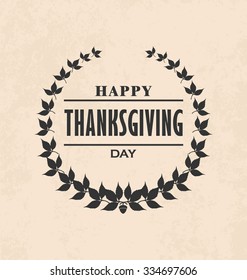 Thanksgiving Day Typographic Vector Design on Light Background
