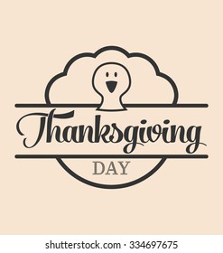 Thanksgiving Day Typographic Vector Design on Light Background