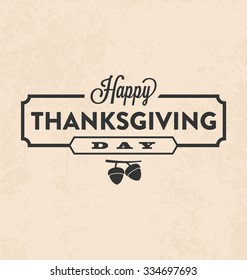 Thanksgiving Day Typographic Vector Design on Light Background
