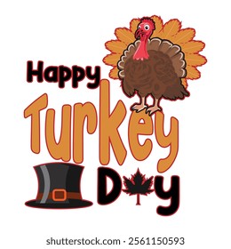 Thanksgiving day typography t shirt design template.