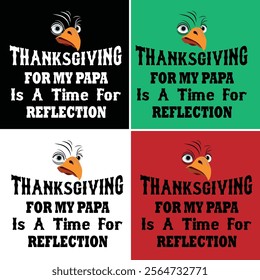 Thanksgiving day typography t shirt design template. Papa