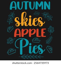 Thanksgiving day typography t shirt design template. Autumn