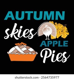 Thanksgiving day typography t shirt design template. Autumn