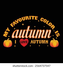 Thanksgiving day typography t shirt design template. Autumn