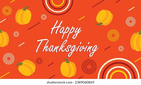 Thanksgiving Day vector banner design. Happy Thanksgiving Day modern minimal graphic poster illustration.