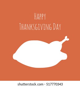 thanksgiving day. vector banners for web, greeting cards or stickers with traditional festive food: roasted turkey. flat style