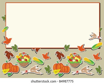 Thanksgiving day, vector frame