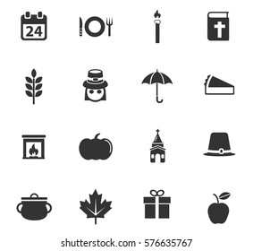 thanksgiving day vector icons for user interface design