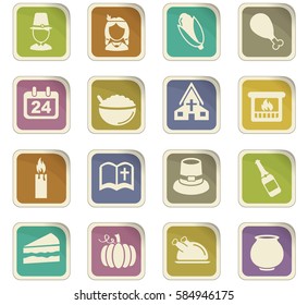 thanksgiving day vector icons for user interface design