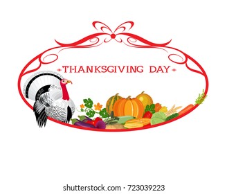 Thanksgiving Day. Vector Illustration.