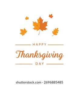 Thanksgiving day vector logo design template