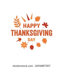 Thanksgiving day vector logo design template